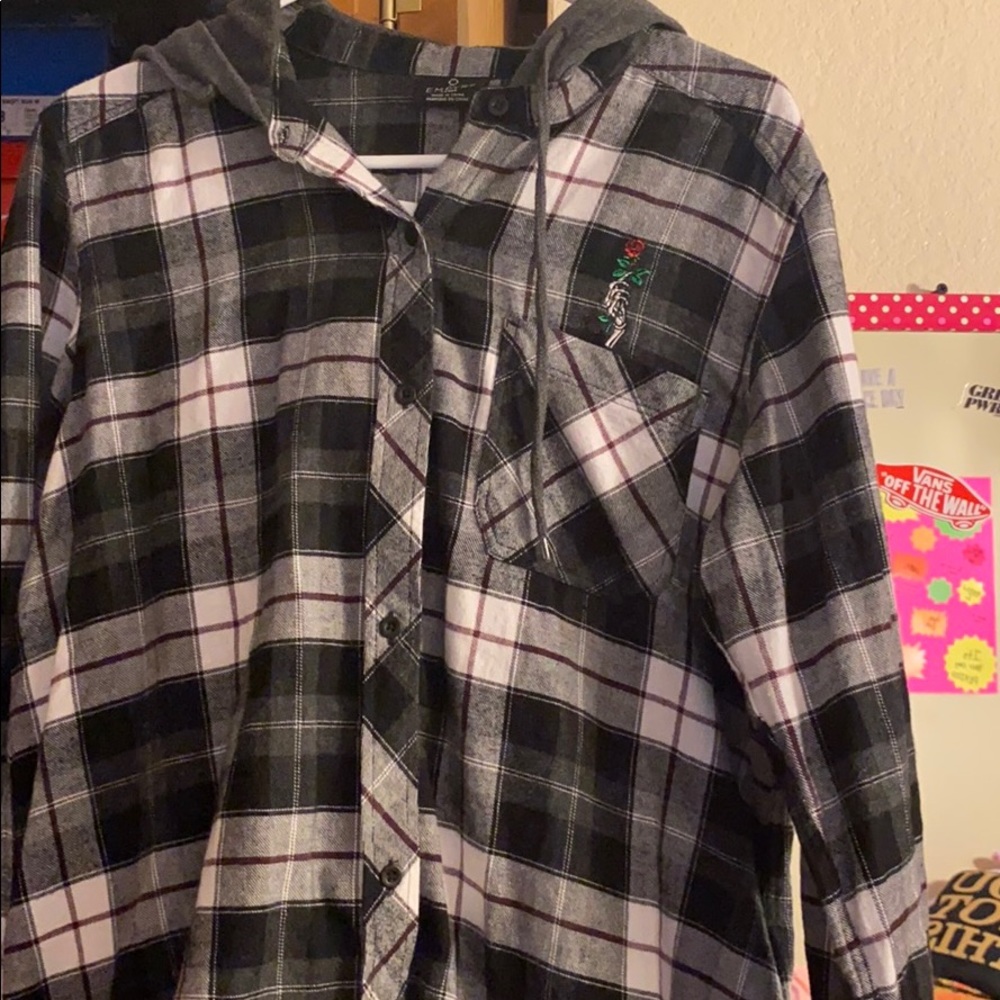 Flannel hoodie